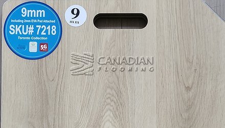 Luxury Vinyl Flooring, Canfloor, Vancouver Collection,  9.0 mm, with 2.0 mm IIC-73/STC-72 underpad<br>Color: 7218