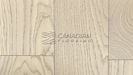 Engineered White Oak, Fuzion Demure, Elite, 6.5" x 3/4" <br> Color:  Reflections